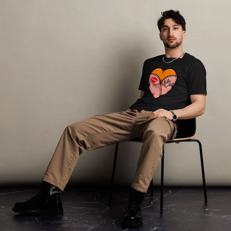 ORANGE HEART BUTT UNISEX TEE product image (5)