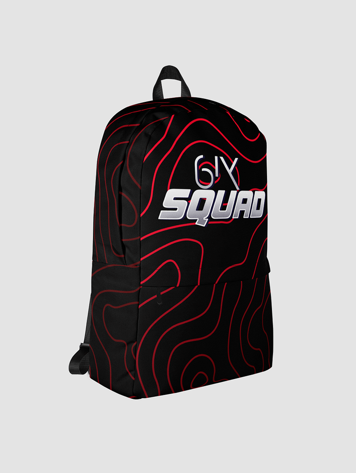 6ix Squad Backpack - Black & Red Topography product image (2)