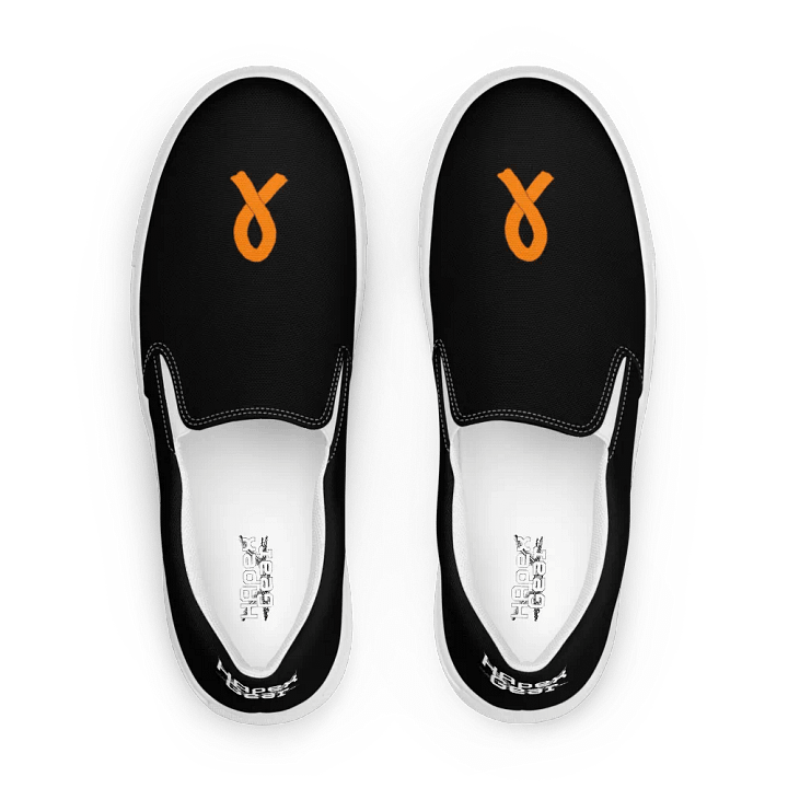 White HApex Gear White Logo - Cancer Awareness Orange Ribbon - Women's Slip-On Canvas Shoes product image (2)