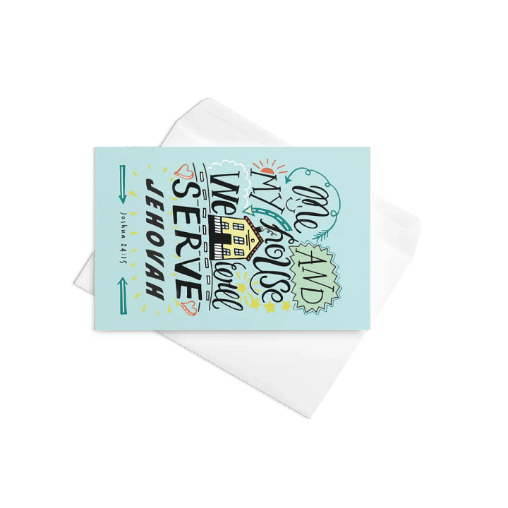 'Me and My House' | Joshua 24:15 Greeting Card product image (2)