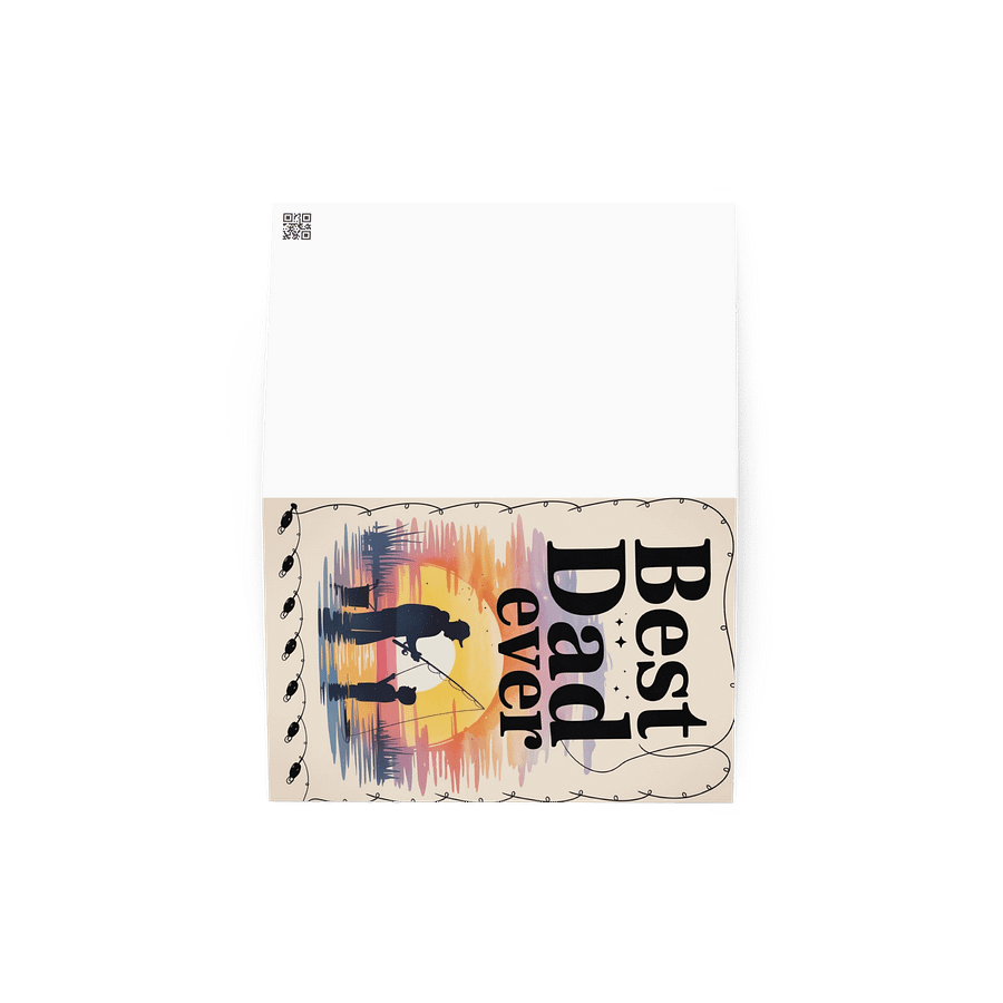 Best Dad Ever Father’s Day Greeting Card – Exclusive Fishing Design – Multiple Sizes product image (3)