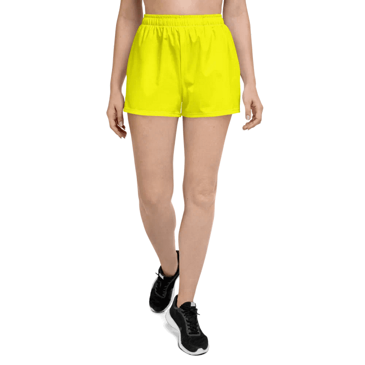 Plain Color Yellow Athletic Shorts product image (1)