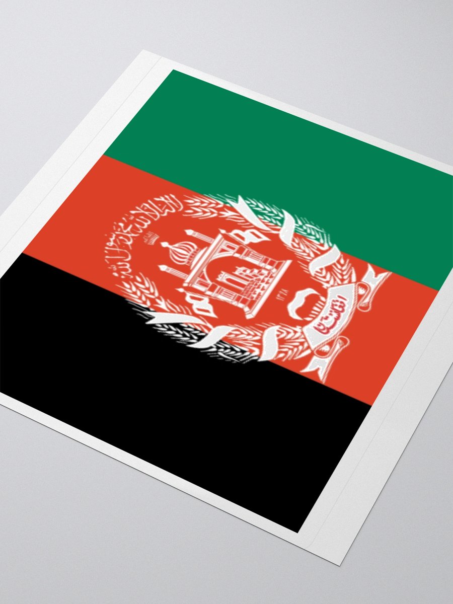 Exclusive Afghanistan Flag Kiss-Cut Stickers - High-Quality Vinyl, Multiple Sizes product image (9)