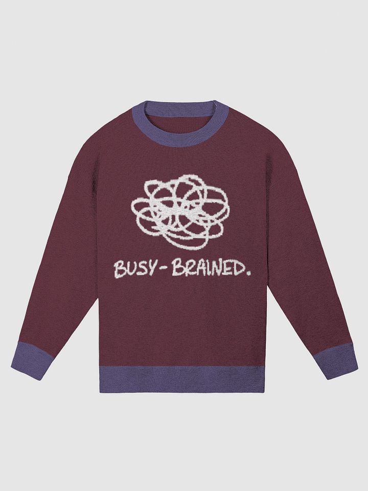 BUSY-BRAINED (white + grape design) knitwear crewneck product image (5)