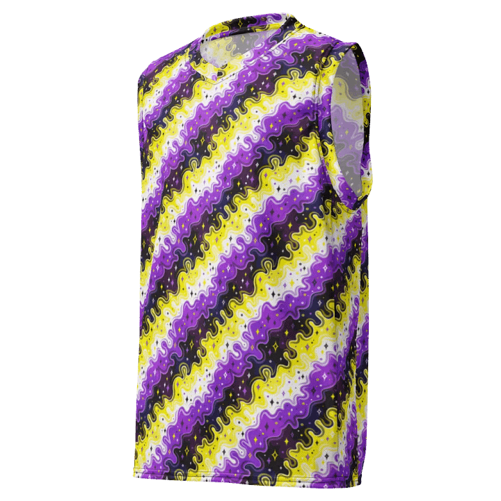 Non-Binary Pattern All-Over Unisex Basketball Jersey product image (1)