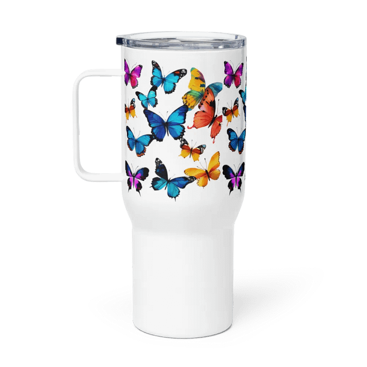 Stainless steel Butterfly travel mug product image (1)