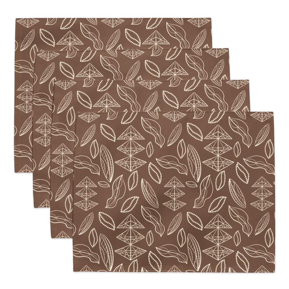 El Yunque Brew Bliss: Abstract Coffee Bean Earthy Placemats product image (4)