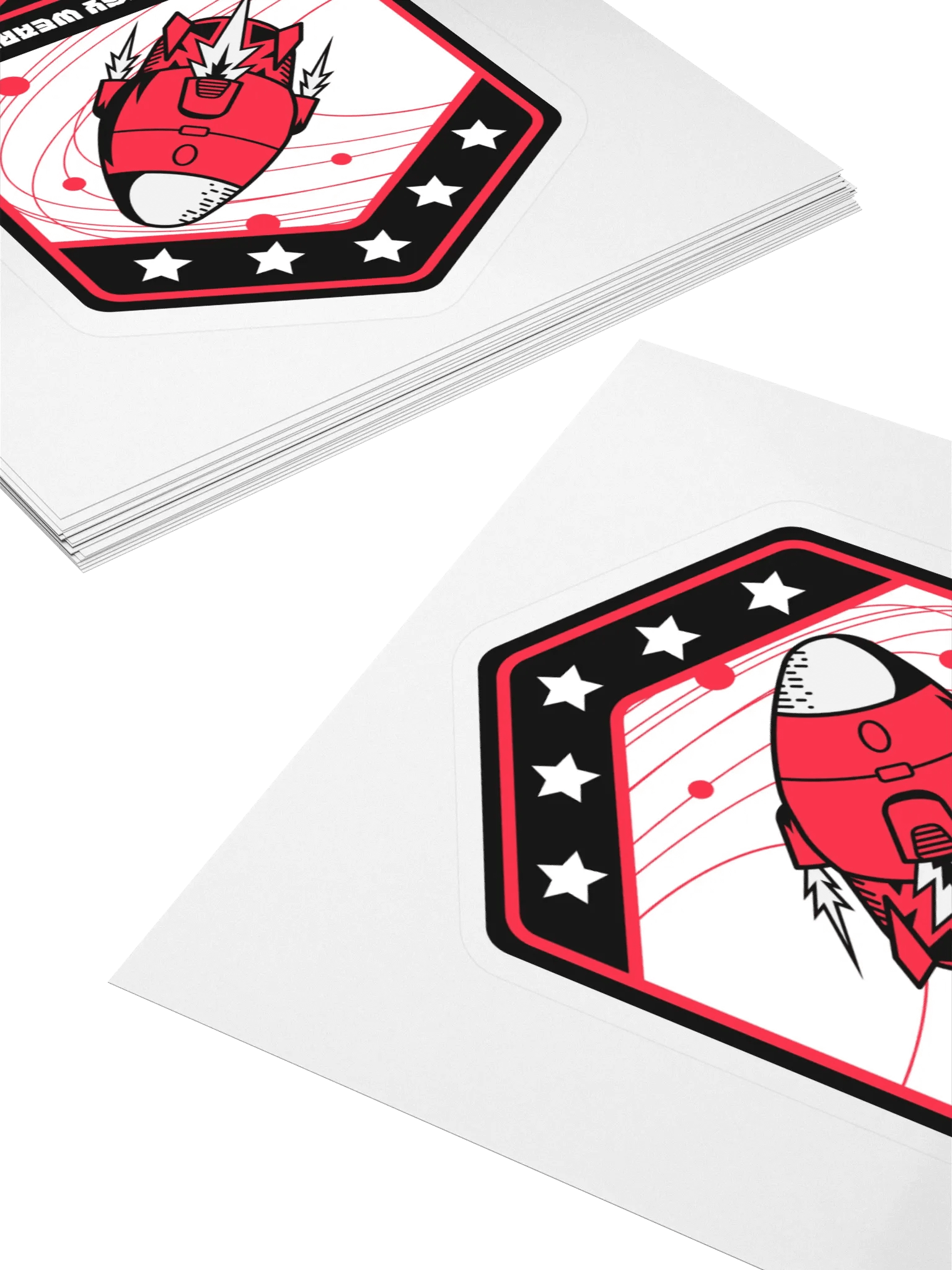 Rocket Red Kiss Cut Stickers product image (4)