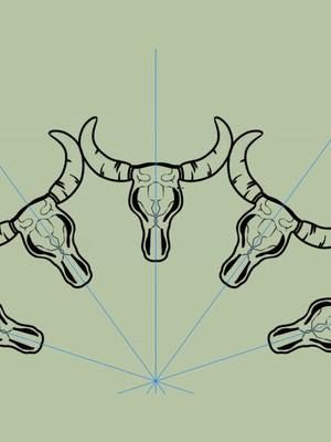 Bull Skulls Mandala #Photoshop #mandalas