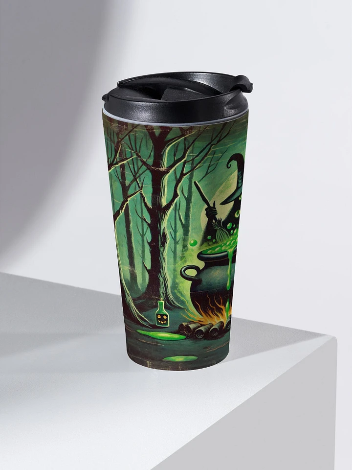 Cauldron Monster Stirring Witch's Brew Stainless Steel Travel Mug product image (2)