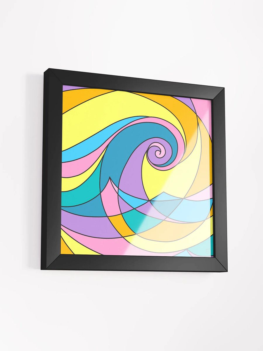 Swirling Spectrum Framed Art Print - Abstract Square No. 4 product image (39)