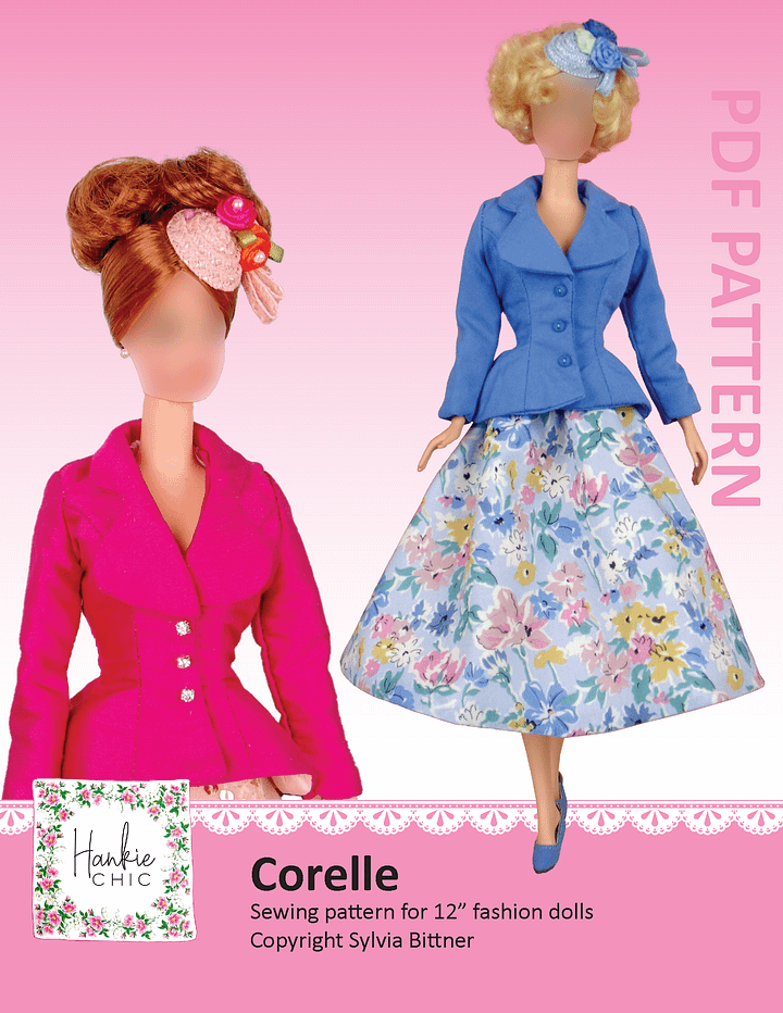 Corelle sewing pattern for 12" fashion dolls product image (1)