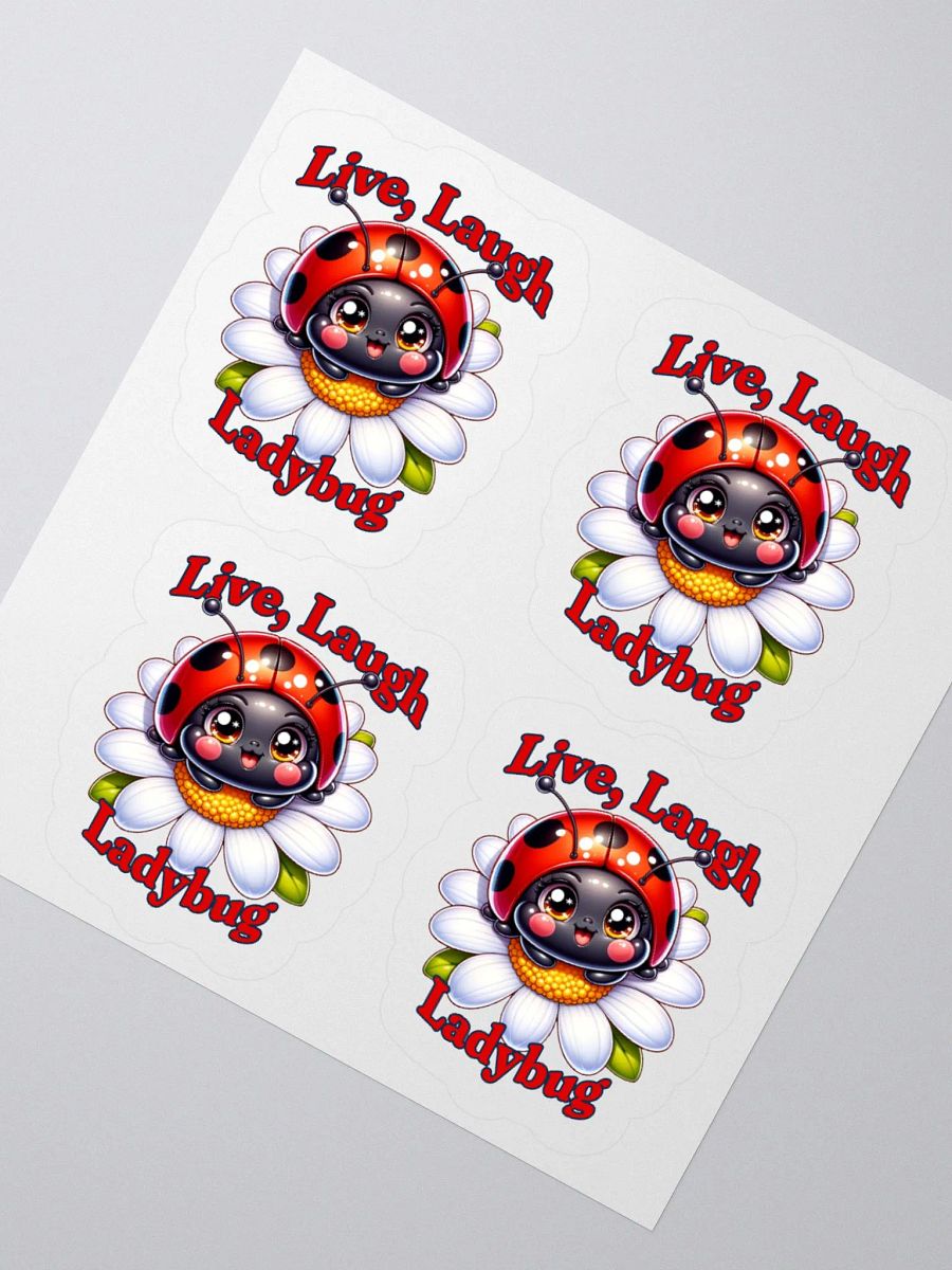 Live, Laugh Ladybug Kiss Cut Sticker product image (5)
