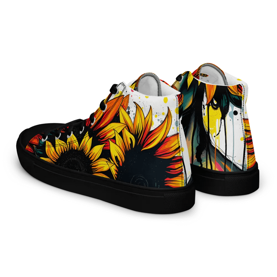 Van gogh's Sunflower Gaze, women's premium canvas High Tops product image (5)