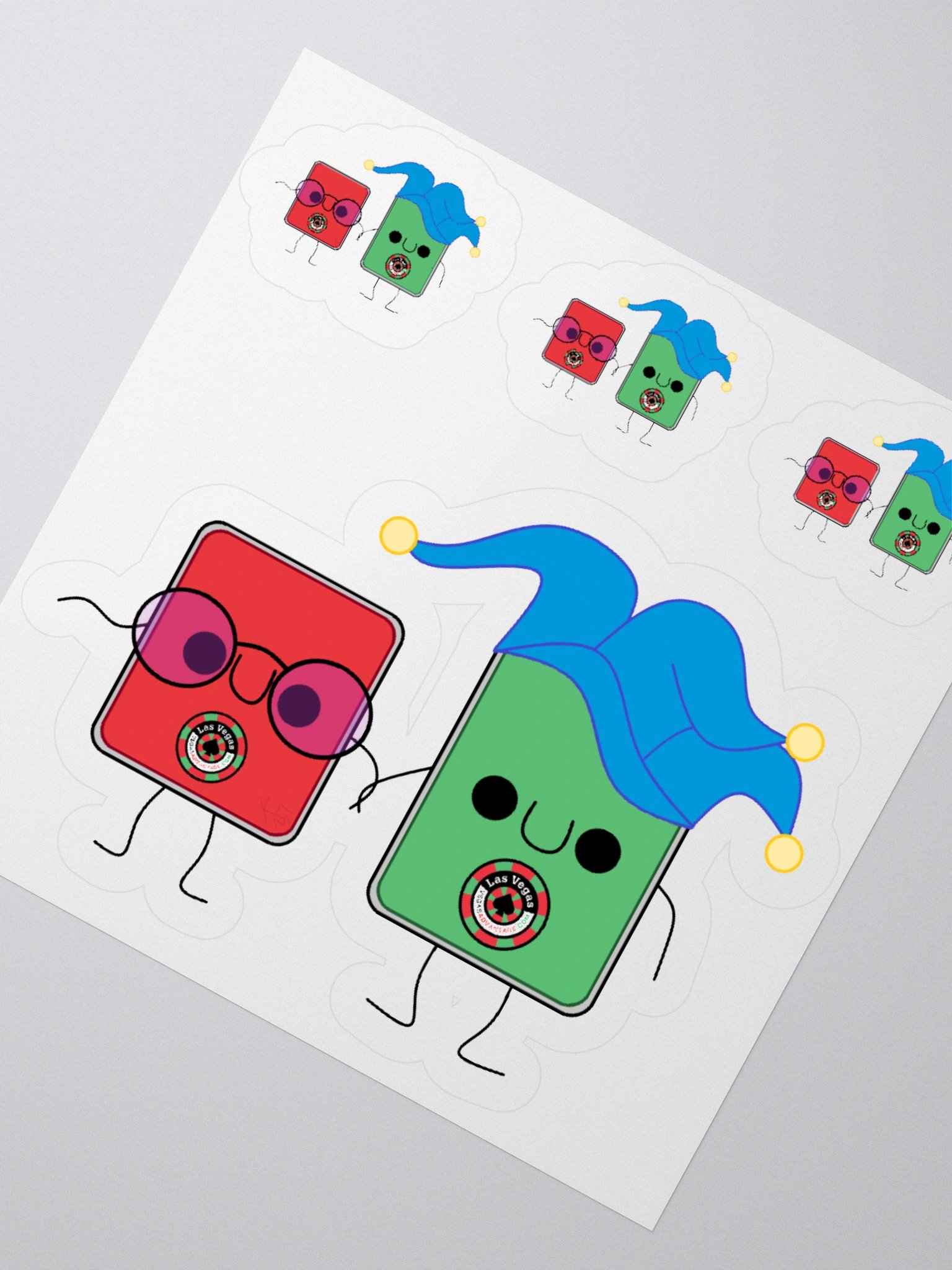 Vegas Advantage Couple of Cards Stickers product image (5)