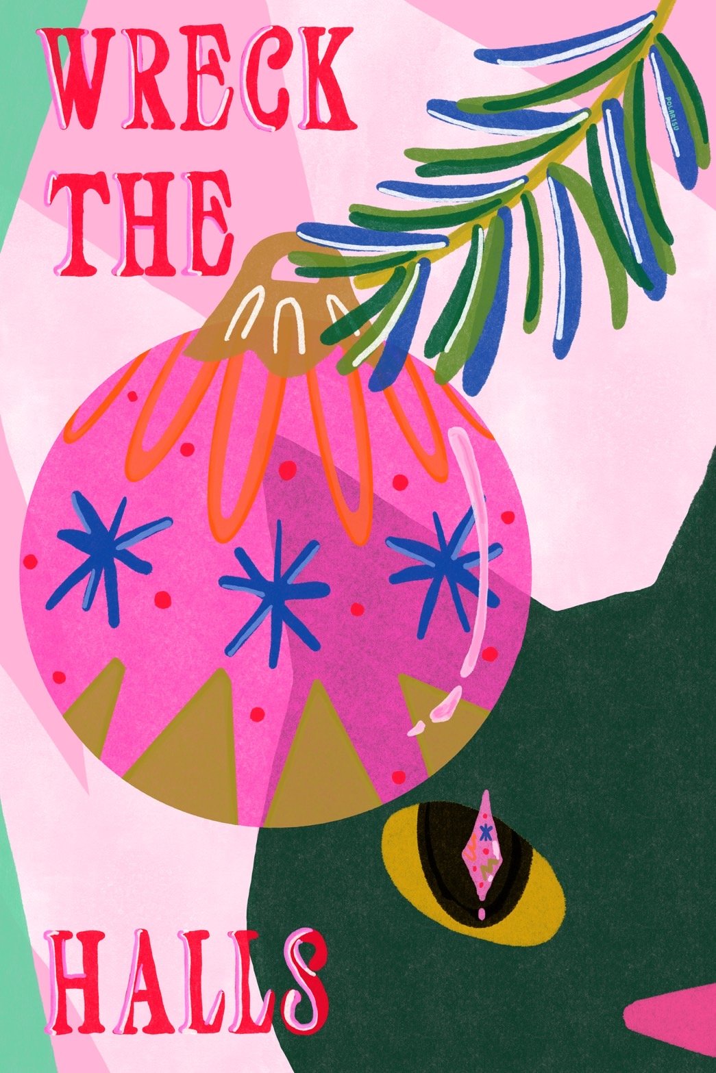 wreck the halls mini print product image (1)