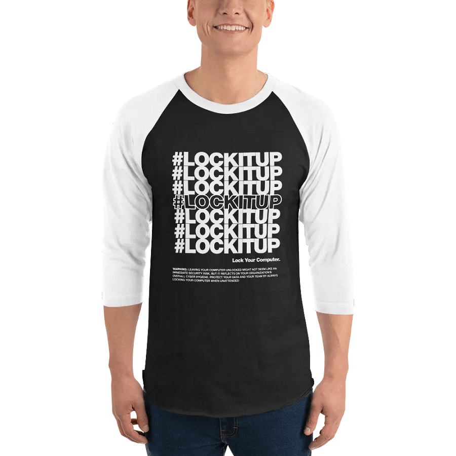 #LOCKITUP B&W - Raglan Tee product image (3)