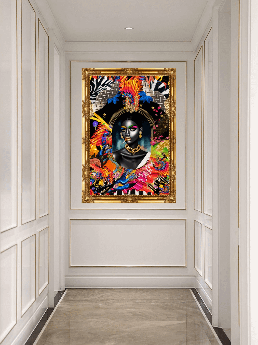 Kalaxia _ Maximalist Bohemian Poster_ Marie Noir I _ Carbon & Stars_Urban Wall Art_ product image (2)