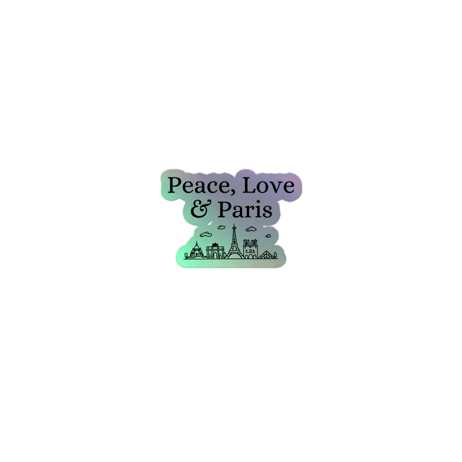 Peace, Love and Paris with Monuments Holographic Universe Sticker Collection product image (1)
