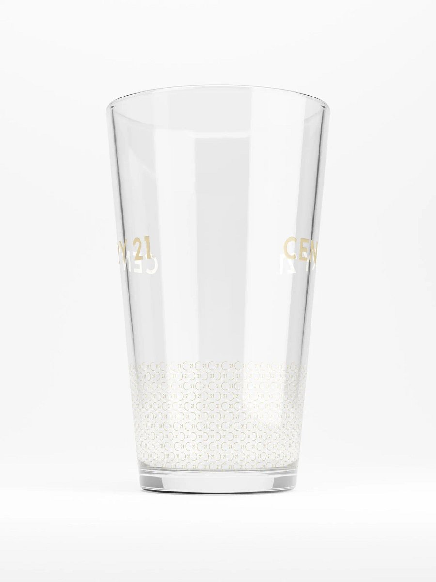 Shaker Pint Glass with Gold CENTURY 21 Edge Wordmark product image (3)