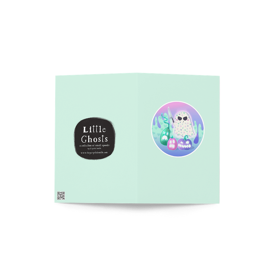 Pastel Little Ghost Pumpkin Carver #2 - Greeting Card product image (4)