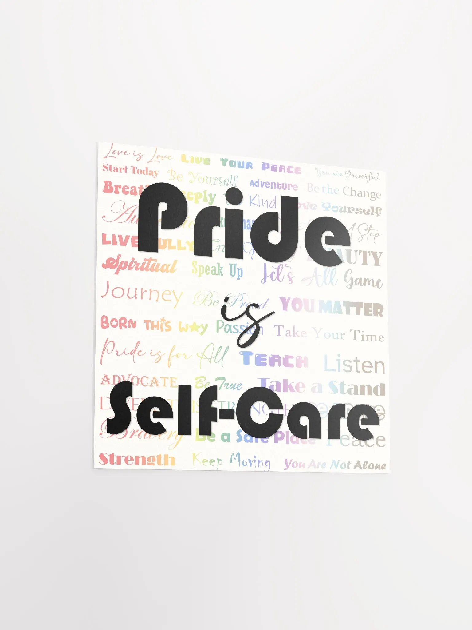 Pride Is Self-Care Square Poster product image (3)