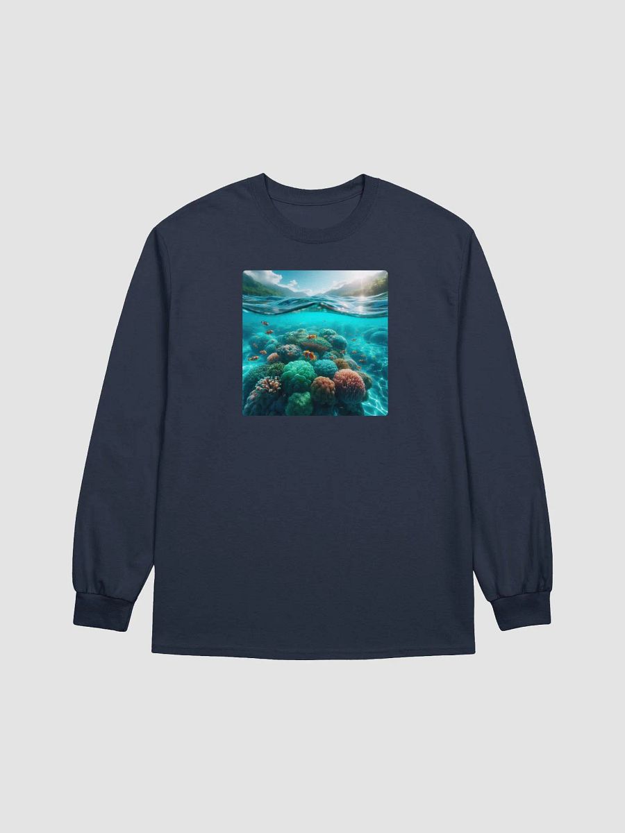 Classic Comfort Long Sleeve Tee | AI Design underwater beauty product image (1)