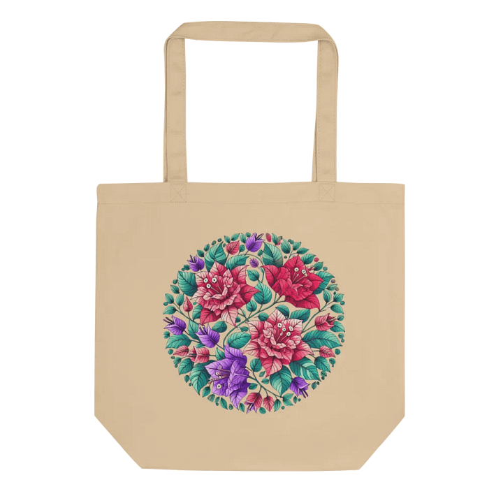 Floral Mandala Eco-Friendly Tote Bag | AI Design flower product image (2)