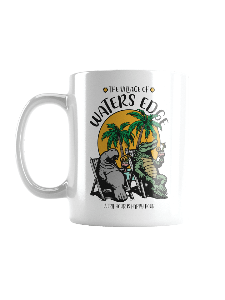 The Village of Waters Edge TV Florida USA Fun Manatee Alligator Design Coffee Mug product image (1)