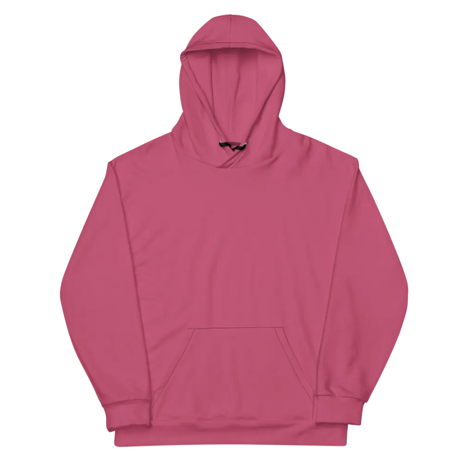 Plain Vibrant Red Soft Summer Unisex Recycled Polyester Heavyweight Premium Hoodie by Treasure Pie product image (12)