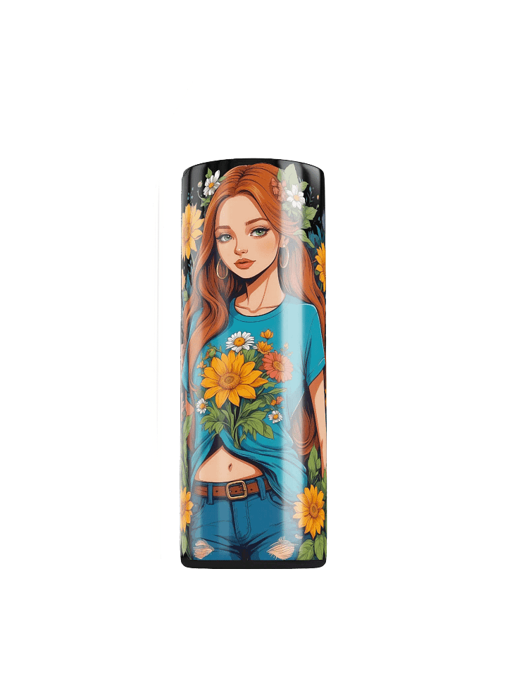 Bloomcore Flower Girl 20 oz Skinny Stainless Steel Tumbler - Black - v1 product image (1)