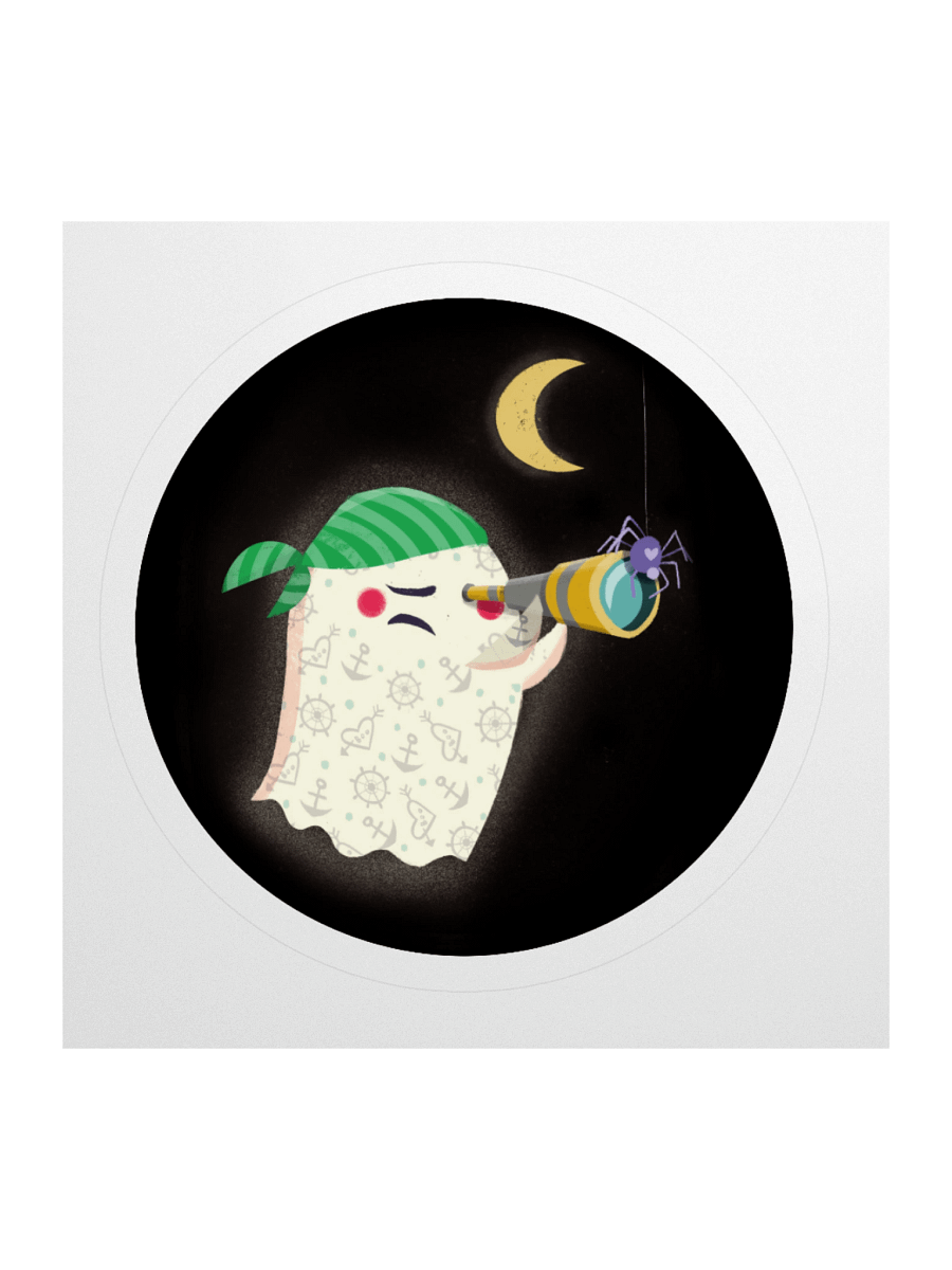 Little Ghost Pirate - Vinyl Sticker product image (2)