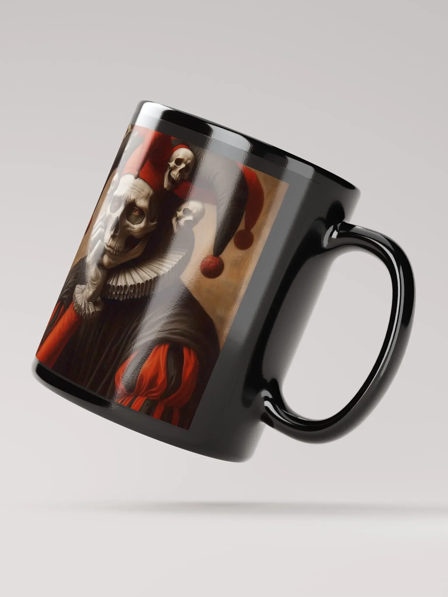 Thoughtful Jester Skeleton Mug product image (2)