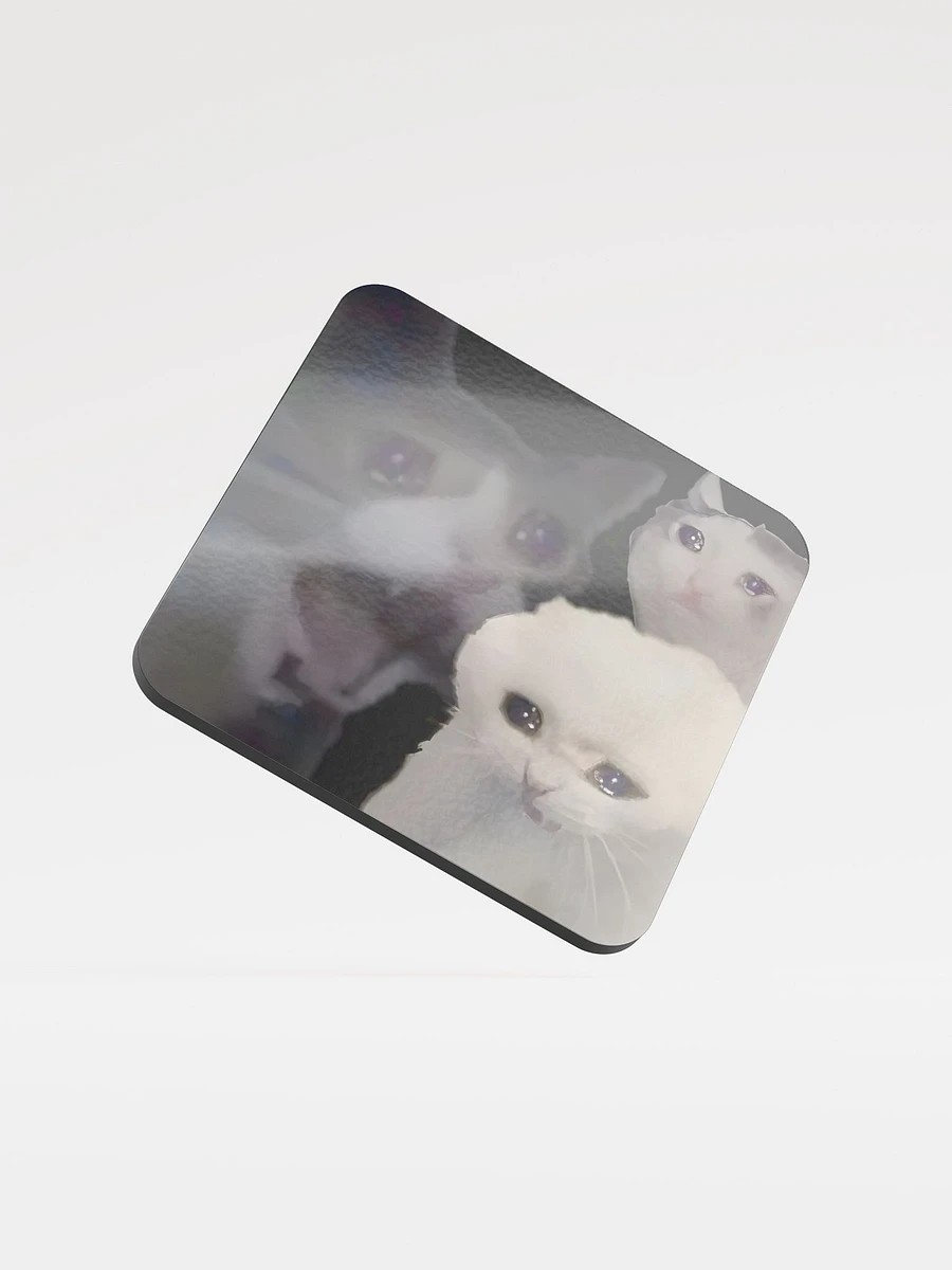 Glossed Cork Coaster: Meme Cats 2 product image (1)