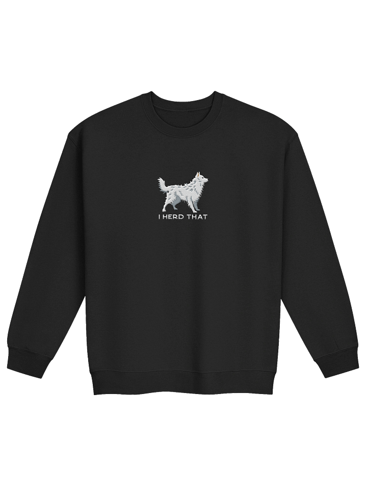 I Herd That Sweatshirt (Embroidered) of a Hungarian Mudi(White) product image (2)