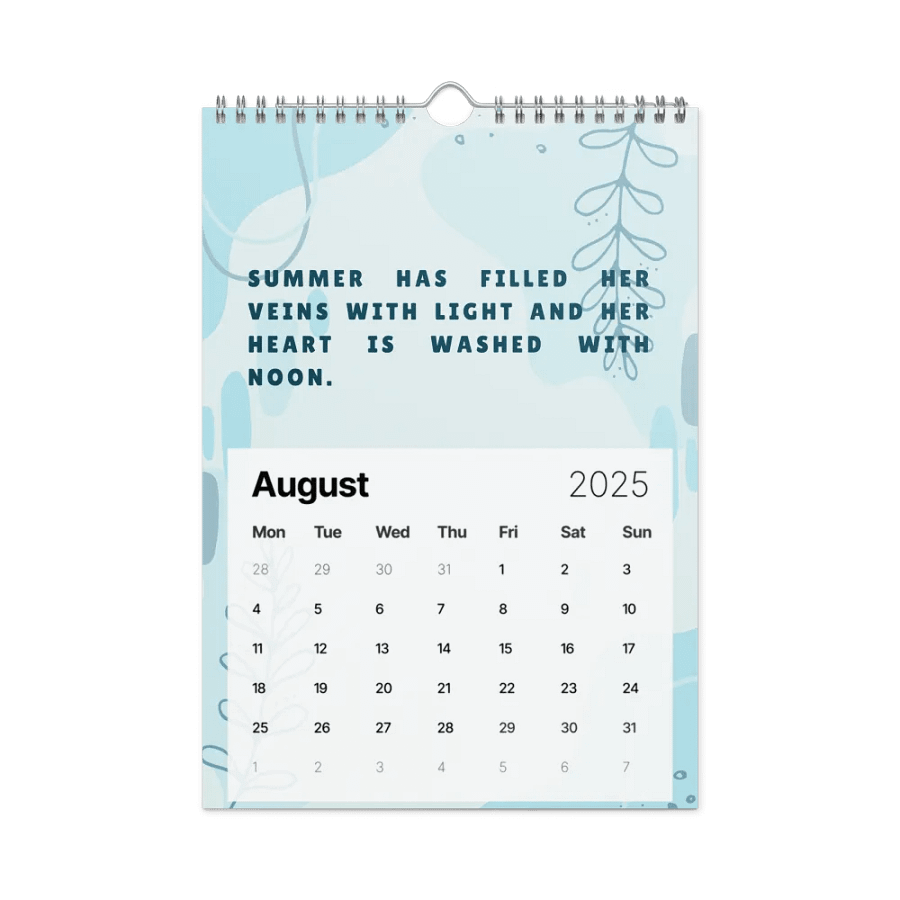 FLORAL INSPIRATIONAL QUOTES WALL CALENDAR 2025 product image (2)