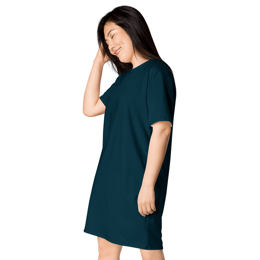 Oversized T-Shirt Dress - Deep Blue Whale, Sizes 2XS-6XL product image (3)