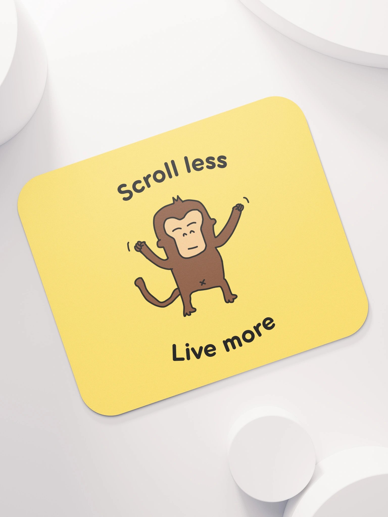 "Scroll Less, Live More" Mouse Pad product image (1)