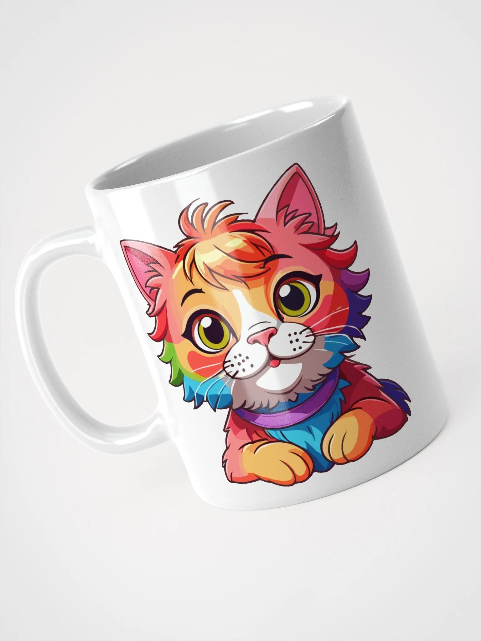 Cute Rainbow Color Cat 4 , Mug product image (5)