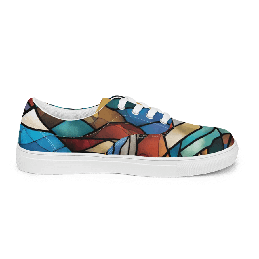 Mountain Majesty Stained Glass Art Mens Laceups product image (12)