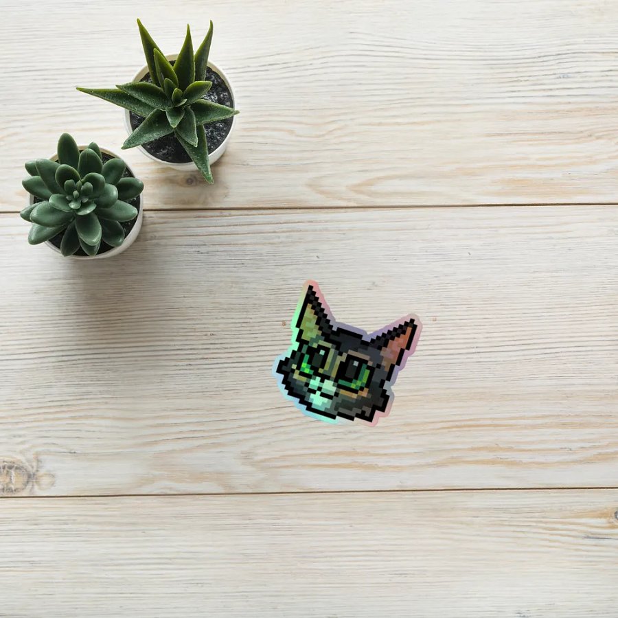 Mysty - Pixel Cat Holographic Sticker product image (8)