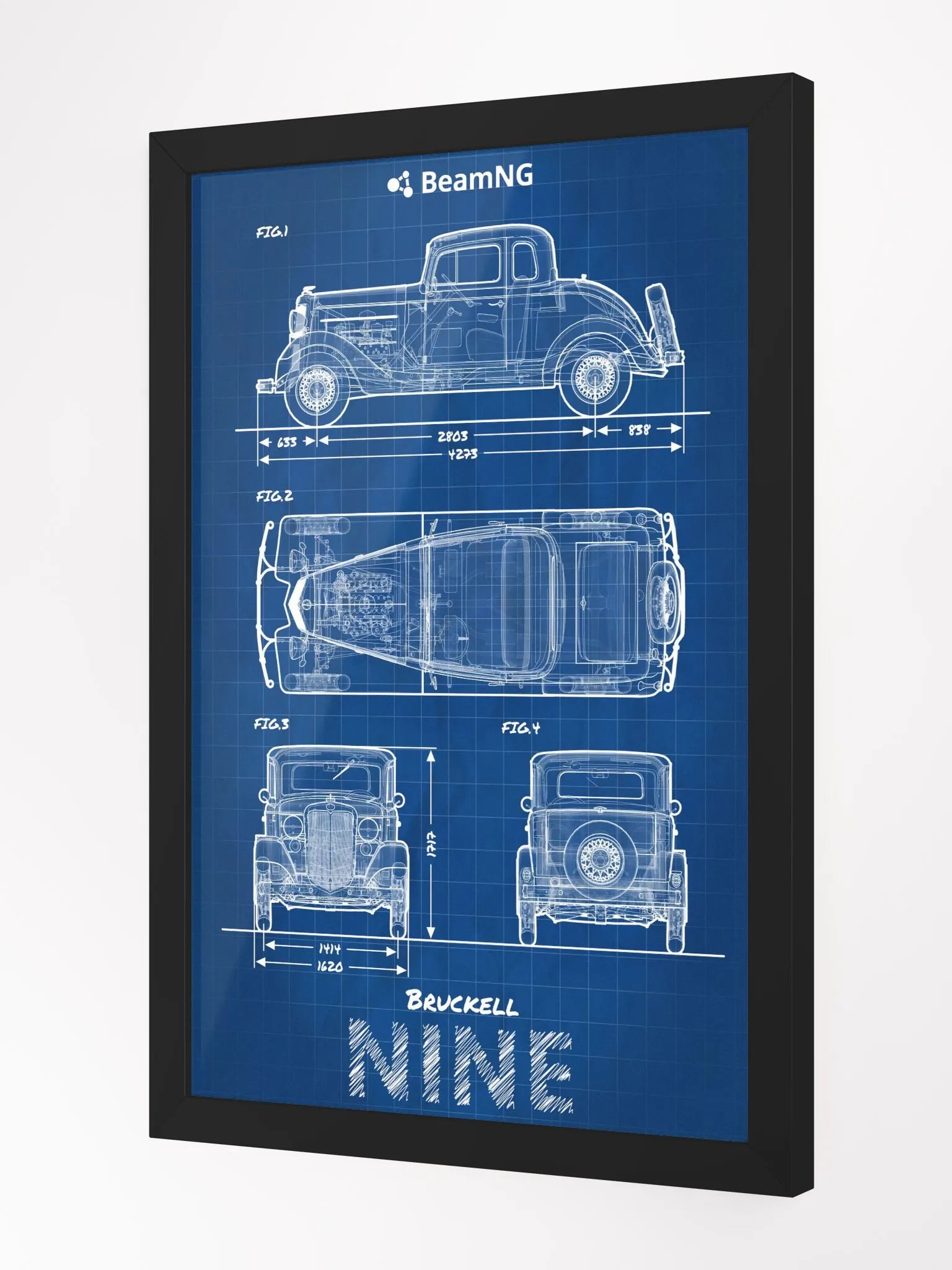 Framed Poster: Bruckell Nine Blueprint product image (3)