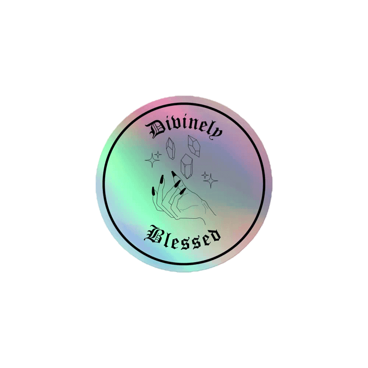 Divinely Blessed Holographic Sticker product image (1)