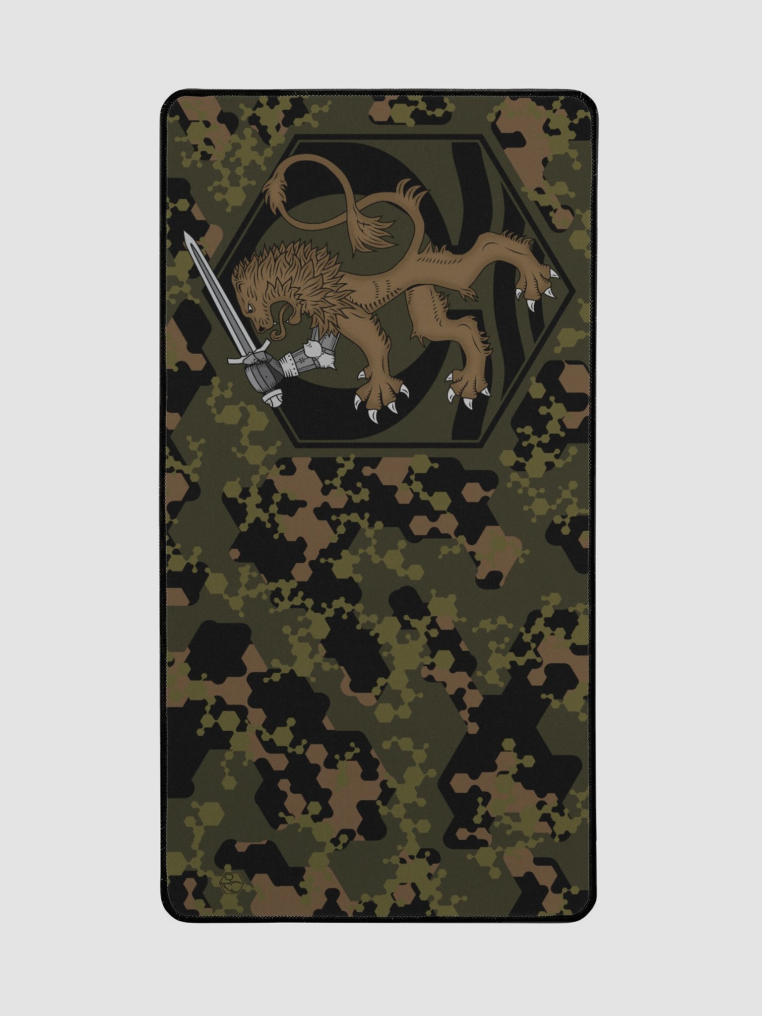 Desk Mat 15.5" x 31.5" Hexagon Camo, Lion, MilG product image (2)