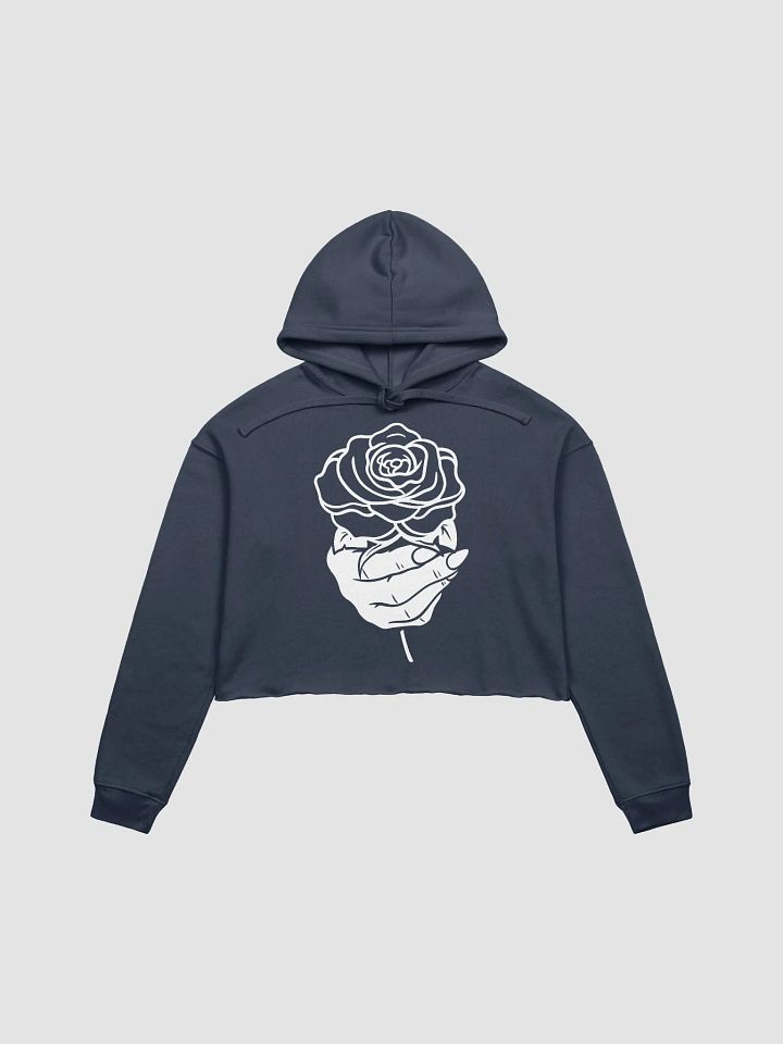 "Black Rose Beauty" Cropped Hoodie product image (1)