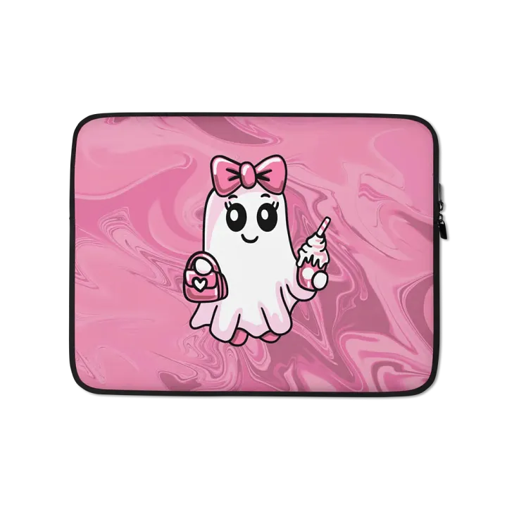 Cute Ghost Laptop Sleeve product image (1)