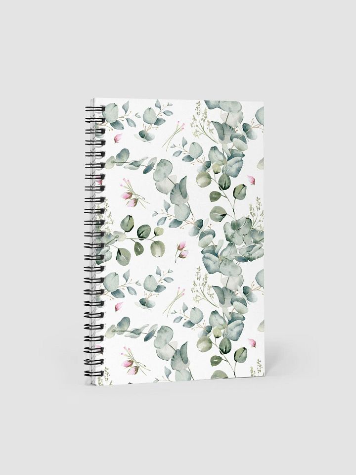 Eucalyptus and Pink Flowers Spiral Notebook product image (1)