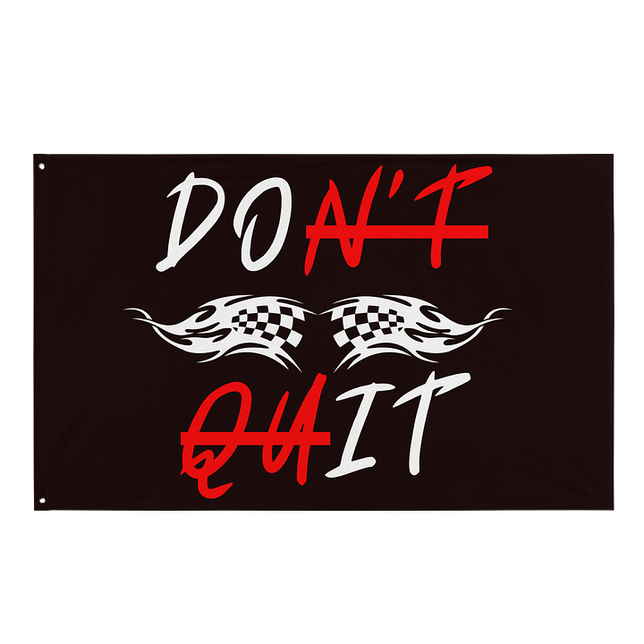 DON'T QUIT Red All-Over Print Flag product image (2)