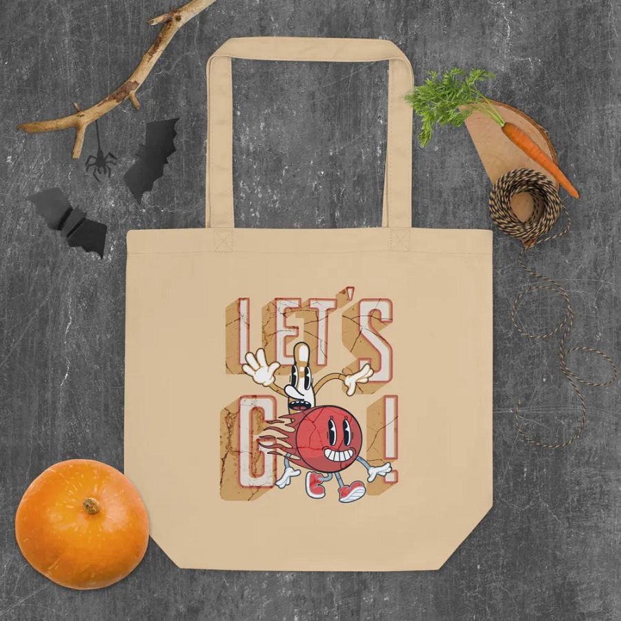 Lets Go Mascot Bowling Eco-Friendly Tote Bag product image (4)