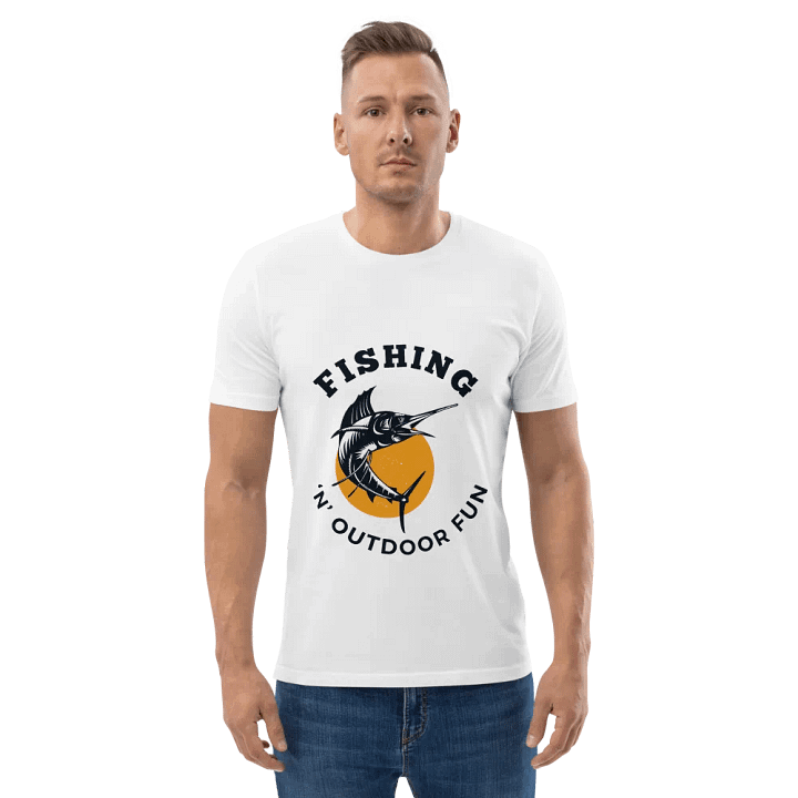 Marlin Fishing Emblem Organic Tee product image (2)